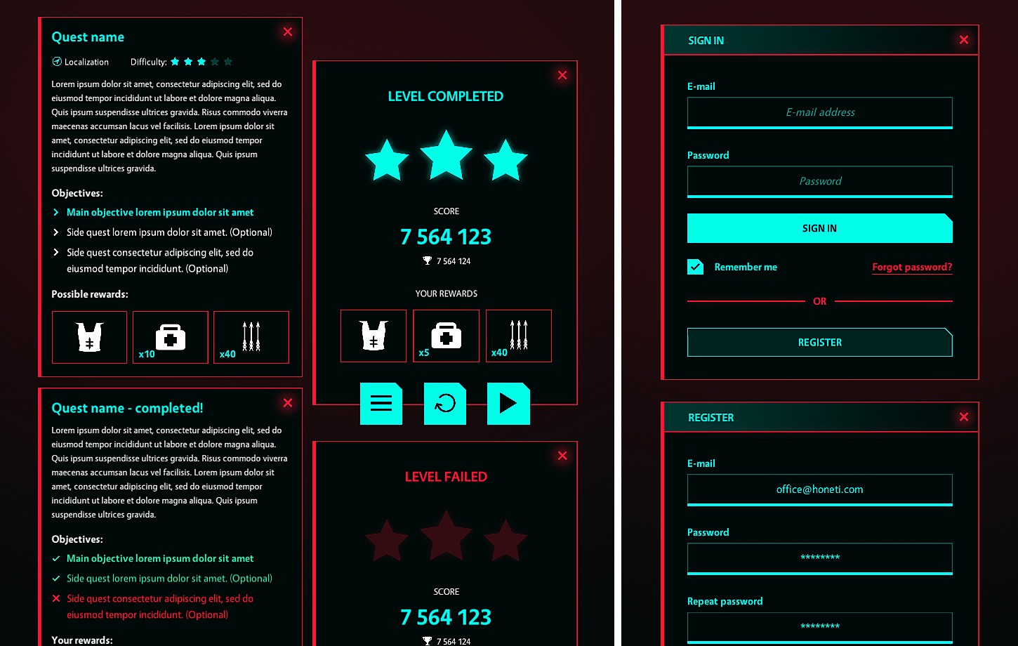 Cyberpunk GUI / UI Kit