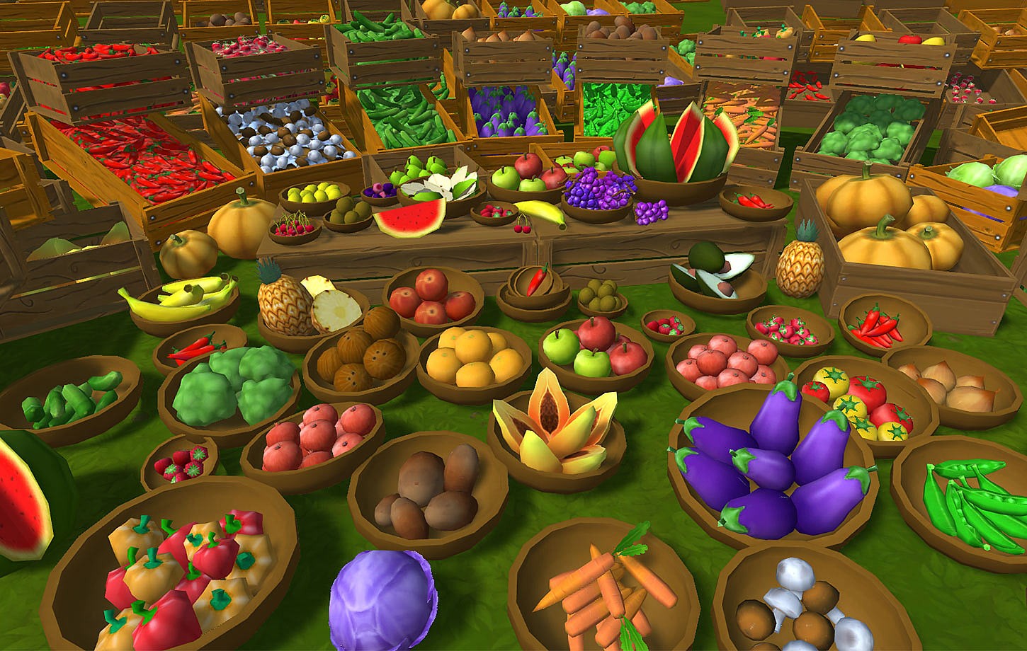 Fruits & Vegetables Huge Lowpoly Handpainted Props Pack